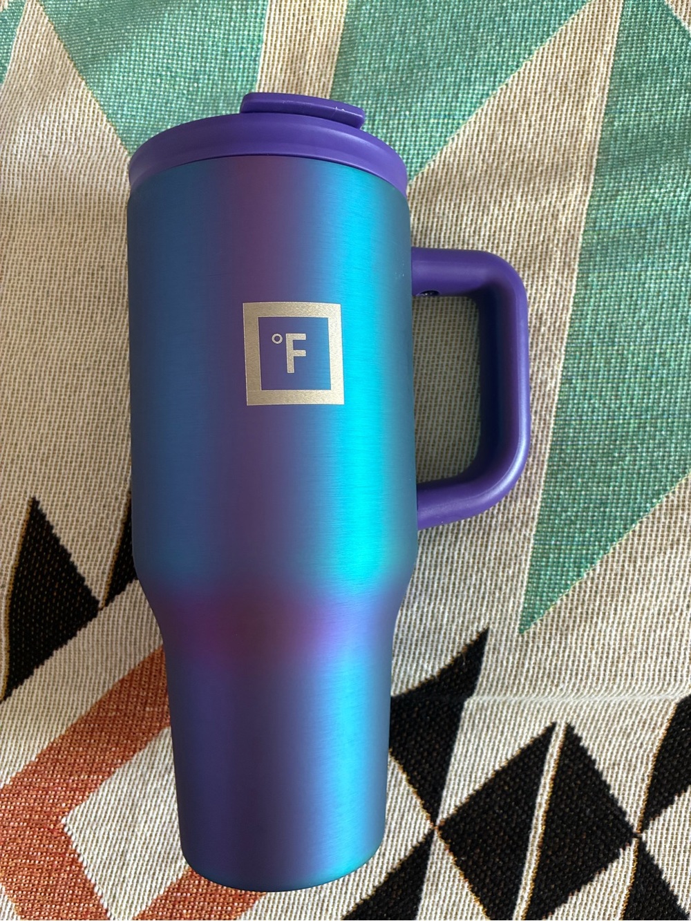 Iron Flask 32oz Co-pilot Tumbler Mug, purple galaxy iridescent, great condition